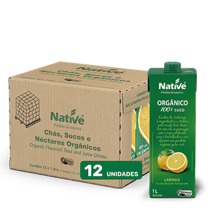 Suco de Laranja Orgânico Native - Caixa com 12 unidades de 1L