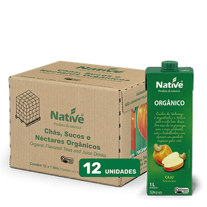 Néctar de Caju Orgânico Native - Caixa com 12 unidades de 1L