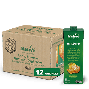 Néctar de Tangerina Orgânico Native - Caixa com 12 unidades de 1L