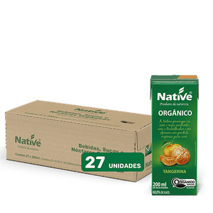 Néctar de Tangerina Orgânico Native - Caixa com 27 unidades de 200ml