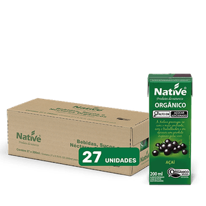 Açaí com Guaraná Orgânico Native - Caixa com 27 unidades de 200ml