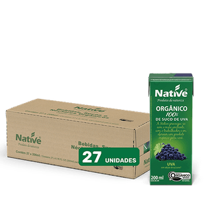 Suco de Uva Orgânico Native - Caixa com 27 unidades de 200ml