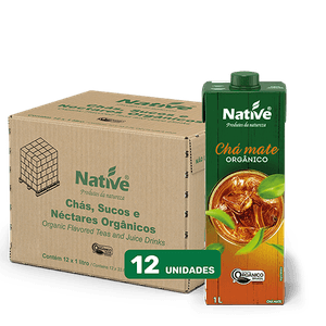 Chá Mate Orgânico Native Caixa com 12 unidades de 1L