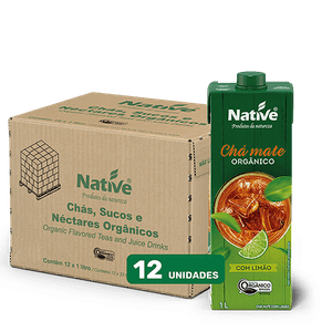 Chá Mate Limão Orgânico Native Caixa com 12 unidades de 1L