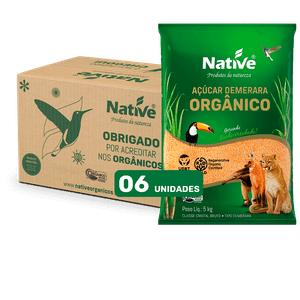 Açúcar Demerara Orgânico Native -  Fardo com 6 unidades de 5kg