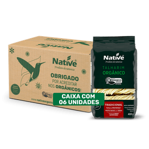 Talharim Orgânico Tradicional Native Caixa com 6 unidades de 400gr
