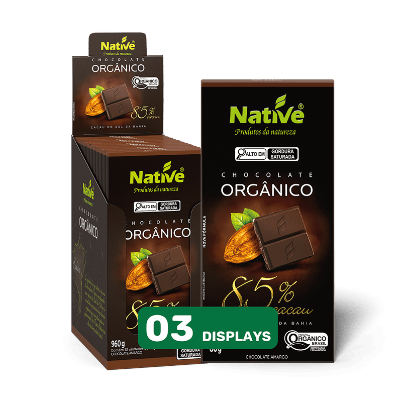 kakao 　N organic Vie CHOCOLATE ORG NATIVE 85%-3X12X80G