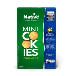 Mini Cookies Orgânico Native Sabor Baunilha 120g