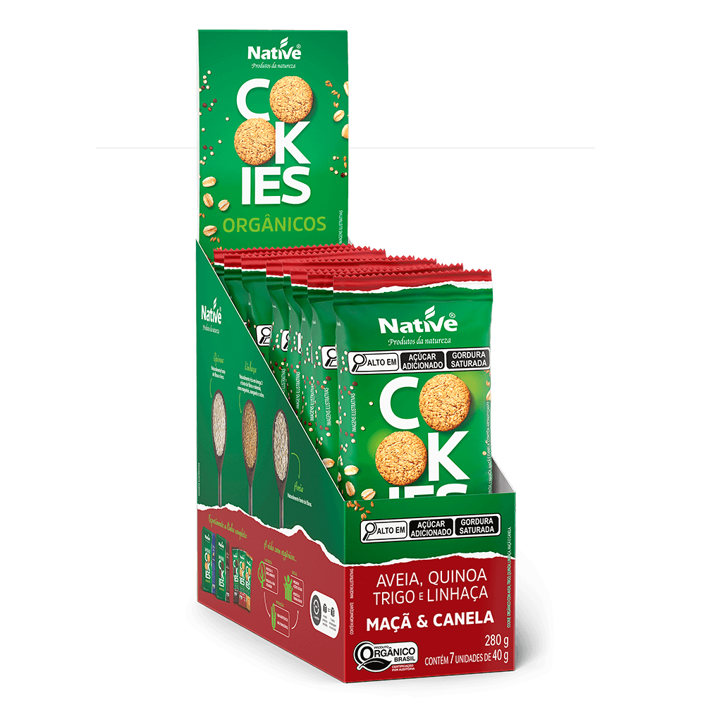 COOKIE AVEIA E MACA ORG NATIVE 7X40G