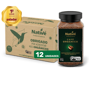 Café Orgânico Instantâneo Native - Caixa com 12 unidades  de 90gr