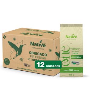 Café Torrado em Grãos Orgânico Especial Montanhas do Espírito Santo Caixa com 12X250G