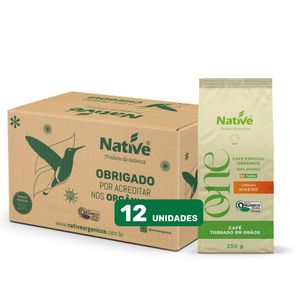 Café Torrado em Grãos Orgânico Especial Cerrado Mineiro Caixa com 12X250G
