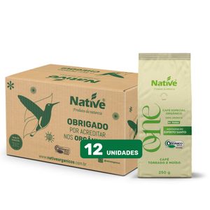 Café Torrado e Moído Orgânico Especial Montanhas do Espírito Santo Caixa com 12X250G